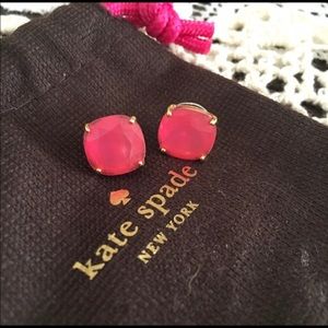 Pink Square Stud Kate Spade Earrings